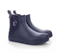 LEMIGO Damen EVA Stiefel Knöchel Kurze Regenstiefel Gummi-Einsatz Blumen Stella (Marineblau, numeric_38)
