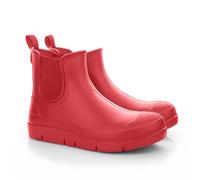 LEMIGO Damen EVA Stiefel Knöchel Kurze Regenstiefel Gummi-Einsatz Blumen Stella (Rot, numeric_39)
