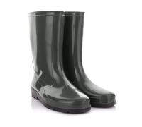 LEMIGO Damen Gummistiefel Wasserdicht Halbohe Regenstiefel Gartenschuhe Grün Schwarz IGA 36-42 EU (Grün, EU Schuhgrößensystem, Erwachsene, Numerisch (von/bis), M, 37, 38)
