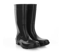 LEMIGO Damen Gummistiefel Wasserdicht Hohe Regenstiefel Gartenschuhe 967 Ilse (Schwarz, 41)