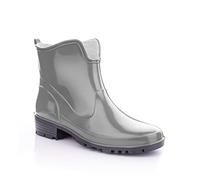 LEMIGO Gummistiefeletten Elke – kurze Regenstiefel Damen Grau Größe 42
