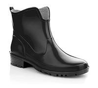 LEMIGO Gummistiefeletten kurze Gummistiefel Elke (41, Schwarz/Sohle Schwarz)