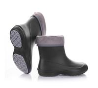 LEMIGO Damen Superleichte Rutschfeste Arbeitsschuhe Arbeitsstiefel Gummistiefel Mit Futter und zusätzlichen Einlagen 36-41 EU (Schwarz, 38)