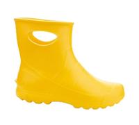 LEMIGO Garden Damen Gummistiefel Regenstiefel aus Schaumstoff Sehr Leicht (Yellow, 37 EU)