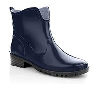 LEMIGO Gummistiefeletten kurze Gummistiefel Elke (37, Dunkelblau/Sohle Schwarz)