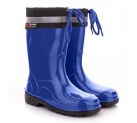 LEMIGO Kinder Gummistiefel Regenstiefel mit Stulpe KIM (Blau, EU Schuhgrößensystem, Grundschulkind, Numerisch, M, 34)