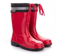LEMIGO Kinder Gummistiefel Regenstiefel mit Stulpe KIM (Rot, EU Schuhgrößensystem, Grundschulkind, Numerisch, M, 32)