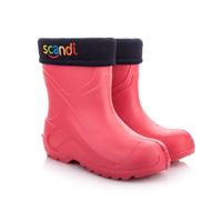 LEMIGO Kinder EVA Gummistiefel Gefüttert Filzisolierte Schaumstoff Stiefel 24-37 EU (Rosa Bunte Stickerei, numeric_24)