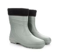 LEMIGO leichte Damen EVA Gummistiefel gefüttert Jessy (Grün/Schwarz, 37 EU)