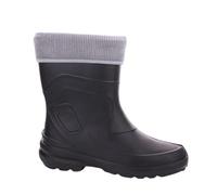 LEMIGO leichte Damen EVA Gummistiefel gefüttert Jessy (Schwarz/Grau, 41 EU)