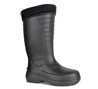 LEMIGO leichte EVA Gummistiefel gefüttert Grenlander (45, schwarz)