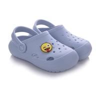 LEMIGO Leichte Kinder Clogs Eva mit Pin Jungen und Mädchen Gartenschuhe Badelatschen Hausschuhe G. 23-36 EU, 880 Lemigoose (Hellblau, 25/26)