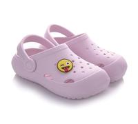 LEMIGO Leichte Kinder Clogs Eva mit Pin Jungen und Mädchen Gartenschuhe Badelatschen Hausschuhe G. 23-36 EU, 880 Lemigoose (Rosa, 25/26)