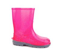 LEMIGO Mädchen Gummistiefel Regenstiefel mit Glitzer Elza (32, pink)