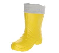 LEMIGO Termix federleichte EVA Gummistiefel gefüttert (Gelb/Grau, 30/31 EU)