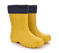 LEMIGO Unisex Kinder EVA Gummistiefel Gefüttert Leichte Warme Regenstiefel Jungen Mädchen TERMIX 861 22-37 EU (Gelb, 34/35)
