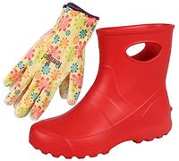 LEMIGO Unisex Sehr Leichte Garten Regenstiefel aus EVA Damen Herren Gummistiefel 36-47 EU (Rot, 38)