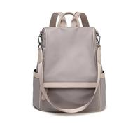 LEMITA Anti-Diebstahl-Rucksack für Damen, Persönlichkeit, wasserdicht, Oxford-Stoff, Reiserucksack, Schultasche, Aprikosenfarbe, Größe L