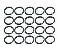 LEMLIN 20 Stück Schlüsselringe 25mm,Flache Edelstahl Keyrings in Schwarz,Stabile Spaltringe für Autoschlüssel,DIY, Schmuck und Bastelbedarf,Schlüsselanhänger Set