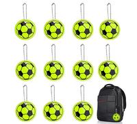 LEMONSTONE 12 Stücke Reflektor Kinder, Reflektor Reflektoren Anhänger, Reflektoren Kinder Schulranzen, Reflektoren Schulranzen, Anhänger Schulranzen, für Schultasche Kleidung Rucksack, Fußball