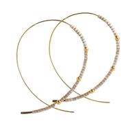 Lenny & Eva Konfetti-Ohrringe aus zartem Miyuki-Glas und vergoldeten Perlen, 2-3 mm Kollektionen, Gelbgold, kein Edelstein