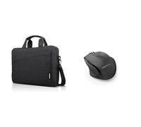 Lenovo [Tasche 15,6 Zoll Casual Topload Laptop Tasche T210 (wasserabweisend) & Amazon Basics Ergonomische kabellose USB Maus - DPI einstellbar - Schwarz