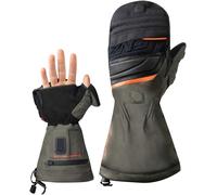 Lenz Heat Glove 1.0 Finger Cap Hunting Mittens - beheizbare Handschuhe für die Jagd - 1204 grün/oran S (7-8)