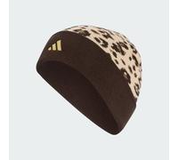 Leo Grafik Beanie Crystal Linen / Dark Brown / Gold Metallic S/M