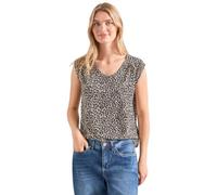 Leo-Shirt mit Boat Neck und Elastikbund