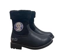 Leomil Frozen ELSA Schneestiefel Winterstiefel Mädchen 30, Rutschfeste sohle für Kalte Wintertage, Schwarz