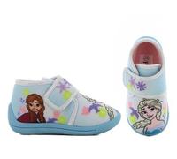 Leomil Frozen Mädchen Hausschuhe, Kindergarten und Zuhause Pantoffeln, Hellblau mit Anna und Elsa Design, Indoor Slipper (Mehrfarbig, M, EU Schuhgrößensystem, Kleinkind, Damen, Numerisch, M, 31)