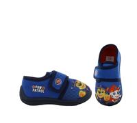 Leomil Paw Patrol Hausschuhe Kinder Junge, Warme Pantoffeln 27, Blau | Kinderhausschuhe Kindergarten Jungen mit einfachem Verschluss, Puschen, mit Marshall & Chase, Ideal für Kita
