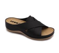 LEON 932 Sandalen Sandalette Clog Pantolette Komfortschuhe Hausschuhe, Damen, Schwarz, EU 37