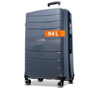 Leon Koffer Groß 94 Liter Volumen - mit TSA Schloss, Koffer & Trolleys, Reisekoffer, Hartschalenkoffer, Hartschalenkoffer Groß, Trolley, Koffer XL, Reisekoffer mit rollen Groß, Koffer XXL, Grau