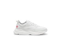 HUGO Sneakers in Canvas-Optik mit Logo an der Ferse - Style Leon_Runn_cvpu_N, 50536960 Weiß 43