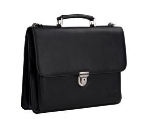 LEONARD HEYDEN - Aktenmappe Aktenmappe 2 Fächer Schwarz Black Schwarz