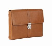 Leonard Heyden Konferenzmappe Bergamo Leder mit 37 cm Laptopfach Hellbraun