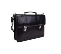 LEONARD HEYDEN - CANNES Businessbag Aktenmappe 3 Fächer Schwarz Schwarz
