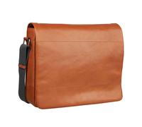 Leonhard Heyden Leder Schultertasche Laptoptasche mit Laptopfach Hamburg Shoulder Bag Cognac braun