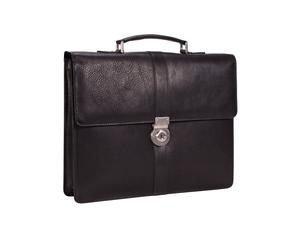 LEONARD HEYDEN - L.Heyden Bergamo Aktenmappe 1 Fach Schwarz Schwarz