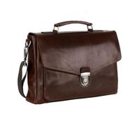 Leonhard Heyden Roma Aktentasche Leder 39 cm Laptopfach braun