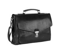 Leonhard Heyden Aktentasche Roma Leder 39 cm mit Laptopfach schwarz