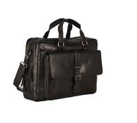 Leonhard Heyden Roma - Aktentasche 2 Fächer. mit Vortasche Leder 15" 41 cm (schwarz)