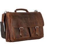 Leonard Heyden Salisbury Aktenmappe 3 Fächer Braun Aktenmappe