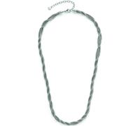 JEWELS BY LEONARDO Halskette Sue • kurze Schlangen-Kette aus silberfarbenem Edelstahl • raffinierte Kordeloptik • 45-50 cm Länge • Schmuck Geschenk für Frauen • 024834