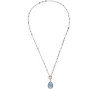 Leonardo 024934 Damen-Halskette Set Vicky Edelstahl/Blau 50 cm Clip & Mix