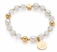 LEONARDO Damen Armband weiß / gold, Größe One Size, 5150360 Weiß / Gold One Size