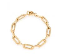 Armband LEONARDO "Moni Clip&Mix, 022233" Armbänder Gr. Edelstahl, gelb (gelbgoldfarben) Damen Trachtenmode (27028554-0)