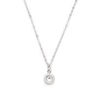 Kette mit Anhänger LEONARDO "Isa Sommer Special, 022872, 022874, 022876" Halsketten Gr. Edelstahl, Länge: 47 cm Breite: 1 mm, silberfarben (edelstahlfarben, kristallweiß, kristallweiß) Damen Ketten mit Anhänger Kristallglas oder Süßwasserzuchtperle (67703445-0)
