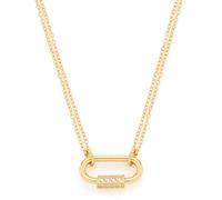 Kette mit Anhänger CIAO BY LEONARDO "Zora CIAO, 022963" Halsketten Gr. Edelstahl, Länge: 50 cm, goldfarben (gelbgoldfarben, kristallweiß, kristallweiß) Damen Ketten mit Anhänger Zirkonia (synth.) (38335037-0)